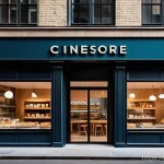 폰트 변경이 문서 디자인에 미치는 효과 - **Prompt:** A vibrant, bustling urban scene showcasing diverse businesses, each prominently displayi...