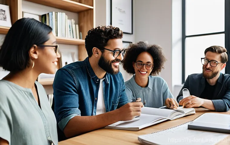 문서 작성 시 사용할 수 없는 폰트 사례 - **Prompt:** A young, female graphic designer, in her mid-20s, with short, stylish auburn hair and we... 문서 작성 시 사용할 수 없는 폰트 사례 - **Prompt:** A young, female graphic designer, in her mid-20s, with short, stylish auburn hair and we...