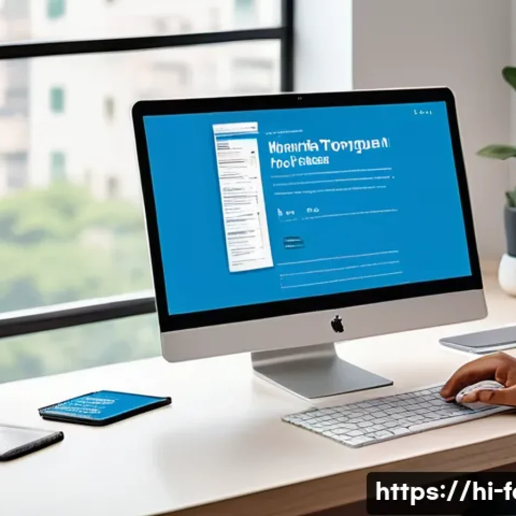 폰트 호환성 문제 해결 팁 - A modern web designer working on a laptop displaying a Hindi blog webpage, focusing on the clear ren...